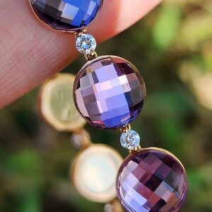 RC 18Kt Diamond Amethyst Bracelet Roberto Coin